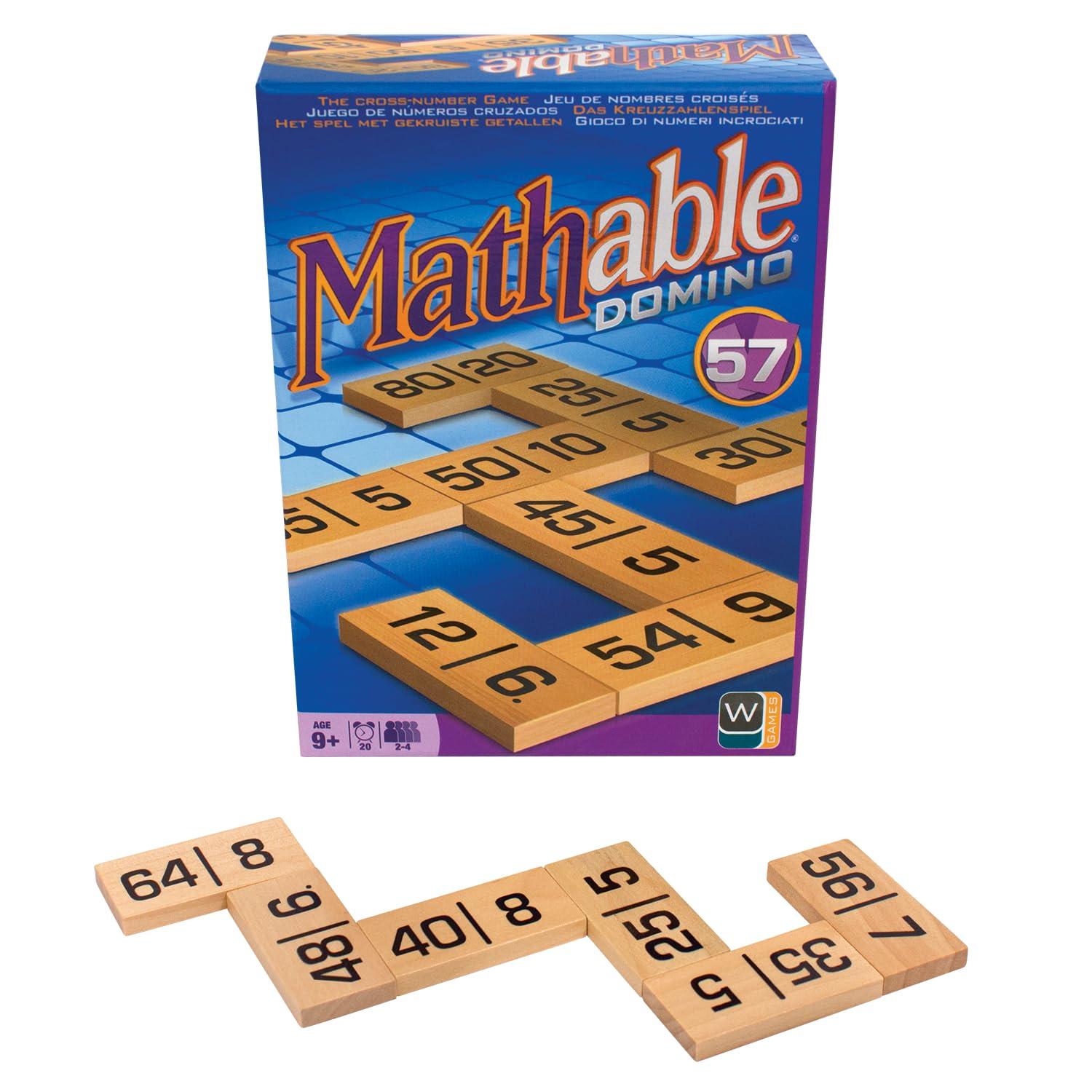 Family Games Family Games America Mathable Domino 57 Piece Set, Blue