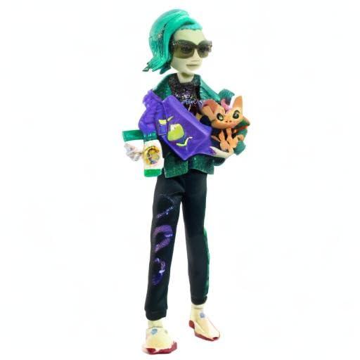 Monster High Monster High Deuce Gorgon Doll in Signature Look with Denim Snake Jacket & Accessories, Pet Mouse Perseus