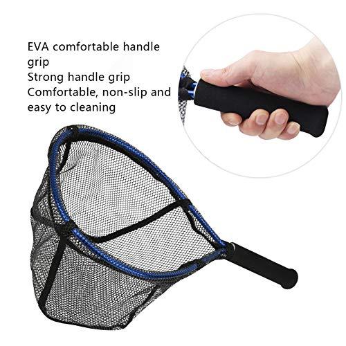 Oreilet Oreilet Small Fishing Landing Net, Fishing Net, for Keeping Lures Catching Releasing(Blue)