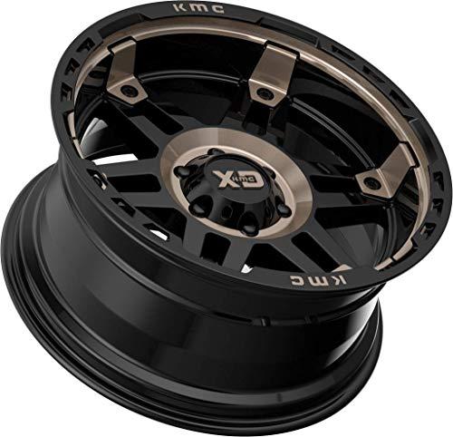 XD Series by KMC Wheels XD SERIES BY KMC WHEELS Xd840 Spy Ii Satin Black Dark Tint Wheel with Alloy Steel (20 x 10. inches /8 x 124 mm, -18 mm Offset)