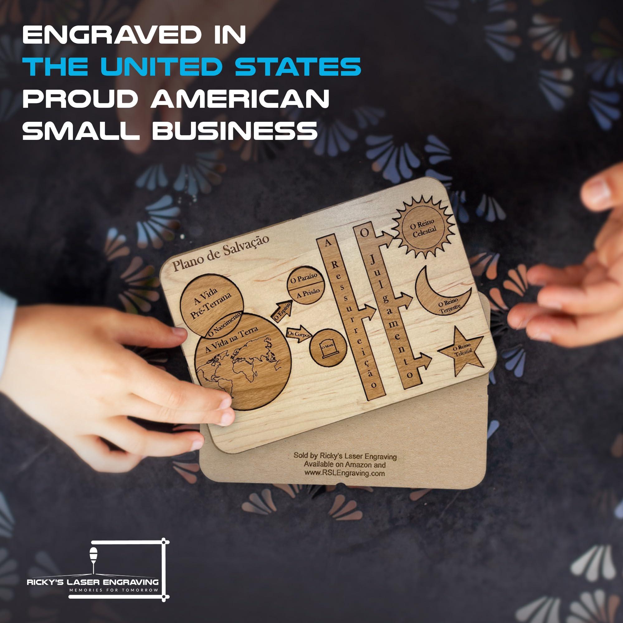 Ricky\'s Laser Engraving Plan of Salvation LDS Wooden Puzzle, Easy Assemble Alder Puzzle Pieces, Fits in Scriptures, Religious Puzzles for Teaching Ideal Wood Puzzle for Adults and Kids LDS Gifts (Portuguese)