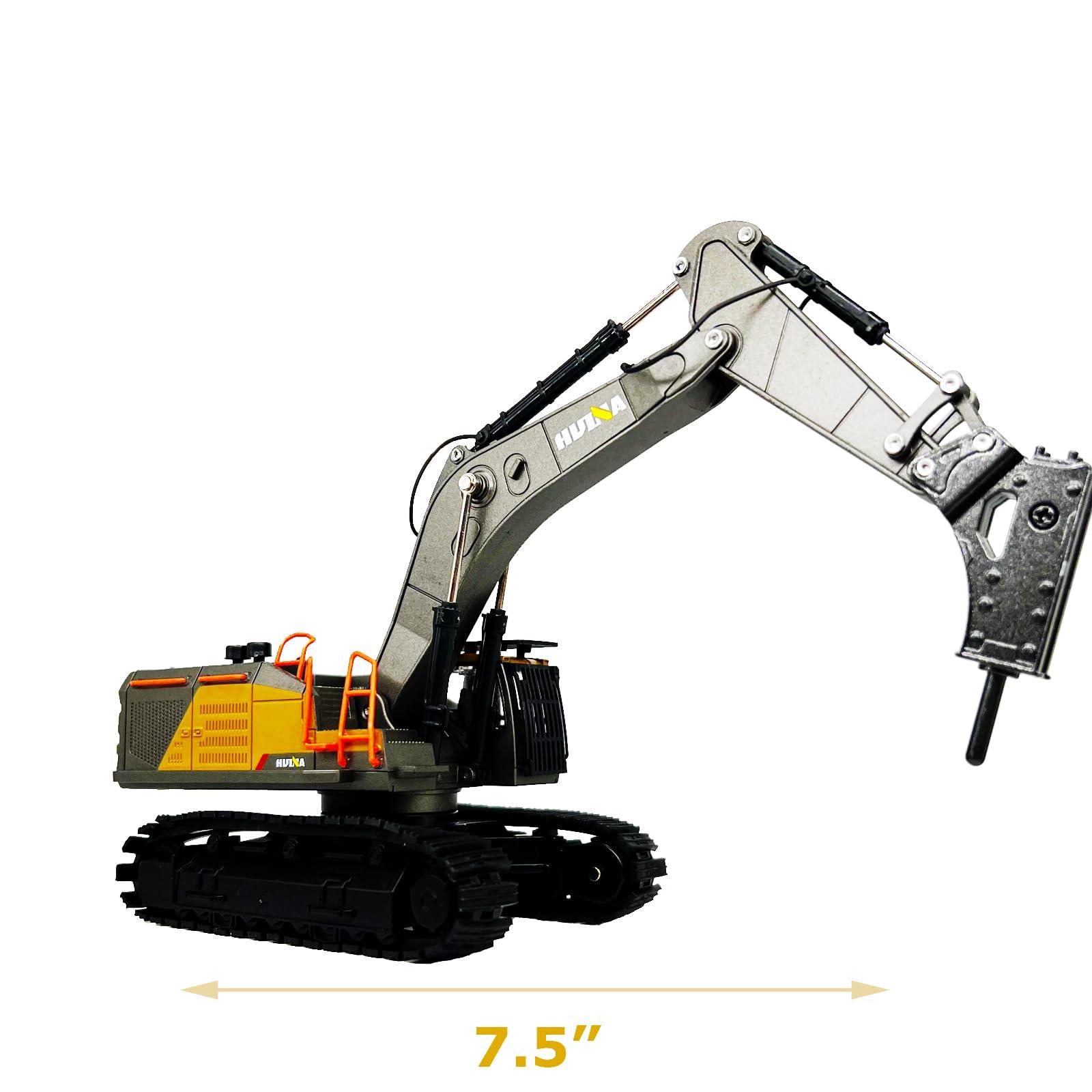 Gemini&Genius Gemini&Genius Drill Excavator Toy for Kids, 1:50 Scale Impact Hammer Excavator Construction Vehicle Toy, Demolition Machine-Tracked Driller, Engineering Car Great Toys and Gifts (Demolition Machine)