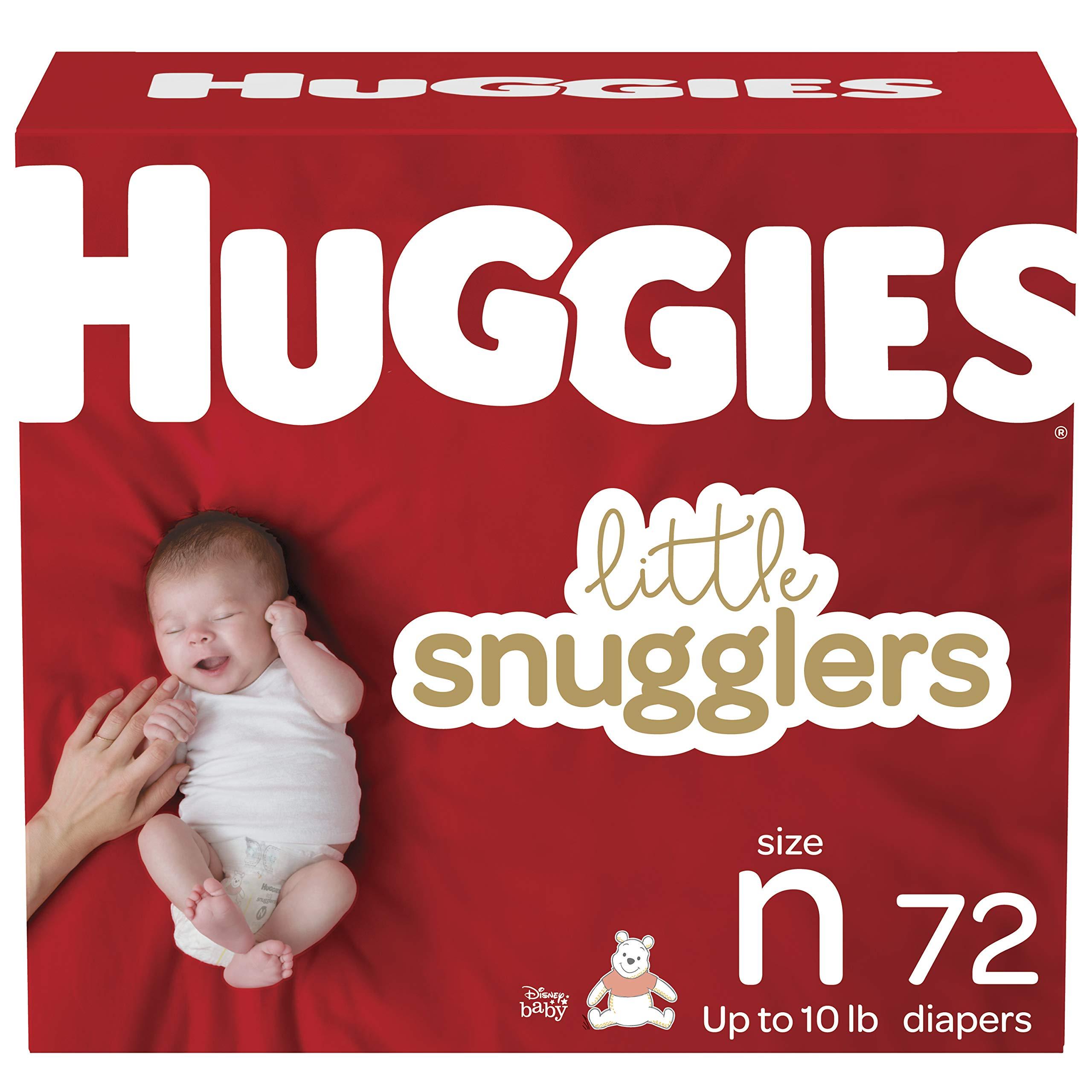 HUGGIES Huggies Little Snugglers Baby Diapers, Size Newborn, 72 Ct