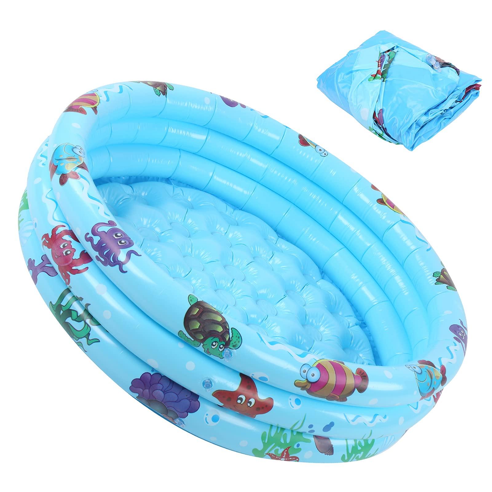 ToysCentral Basics Baby Pool, Indoor Outdoor Baby Swimming Pool, Round Inflatable Children Water Game Play Pool, Blue (150cm)