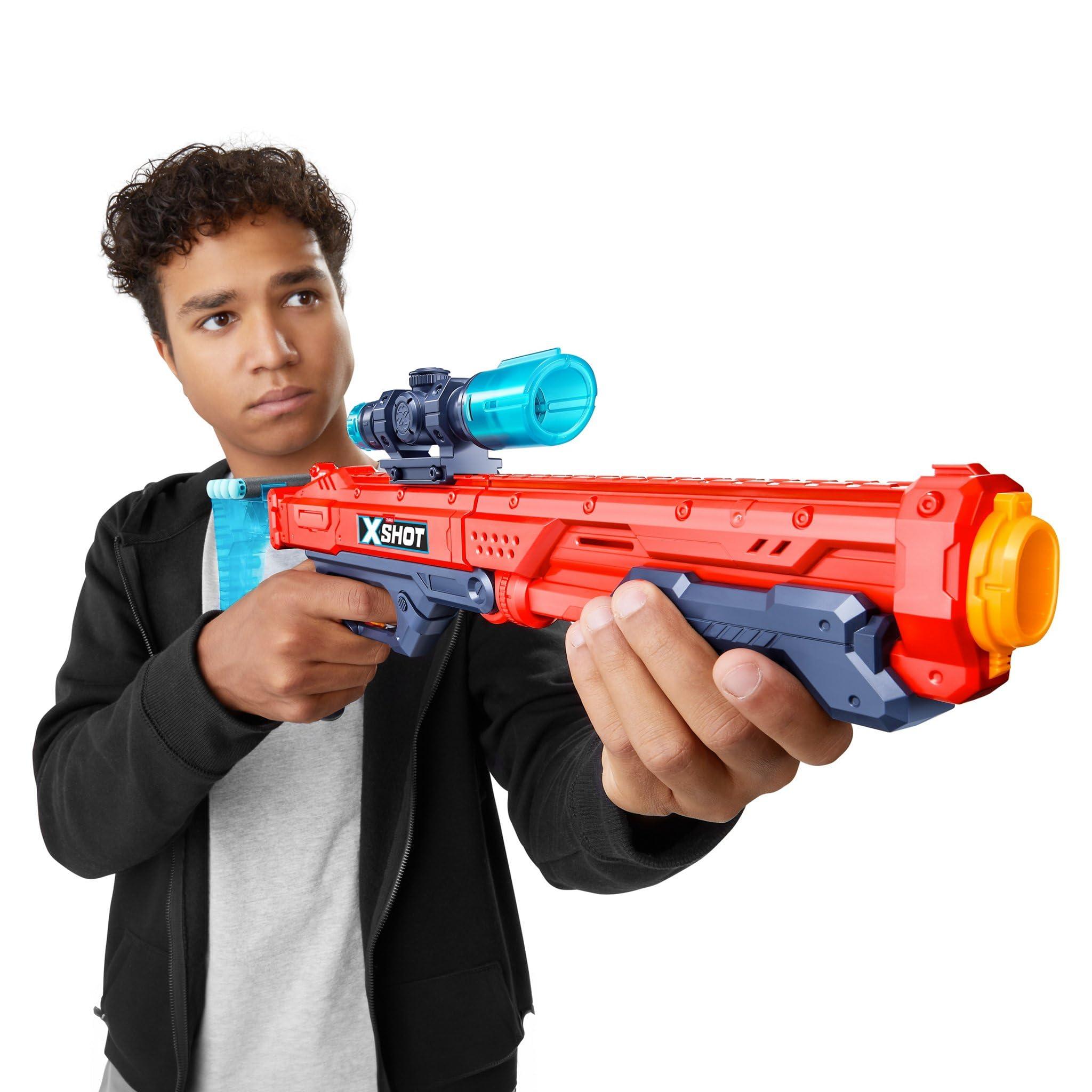 XShot X-Shot Excel Hawk Eye Foam Dart Blaster Red W/Air Pocket Technology(16 Darts) by ZURU - RED