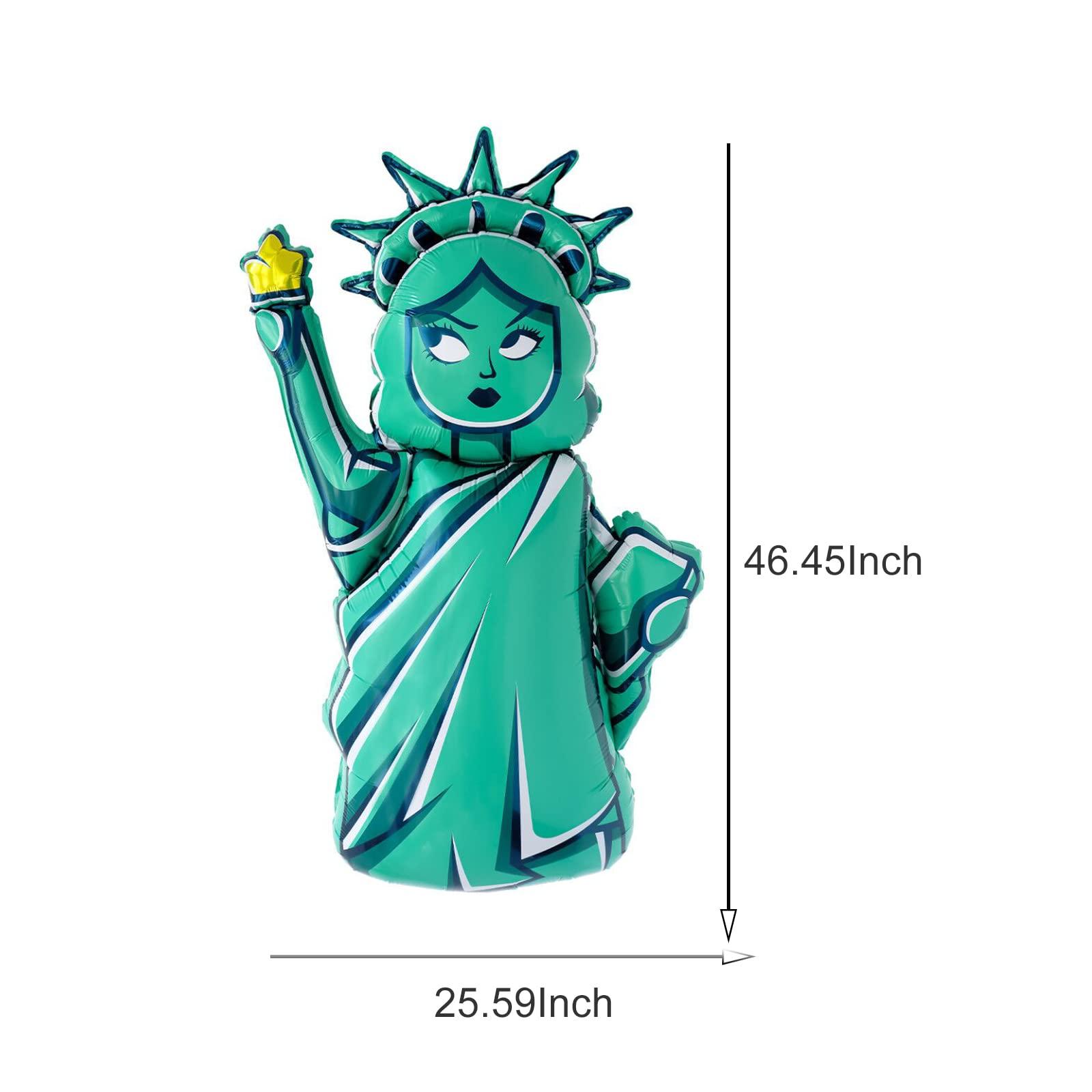 CYMYLAR 37pcs Statue Of Liberty balloon bouquetNew York City party supplies Lady Liberty balloon, 4th of July Independence Day Patriotic party decorations balloons