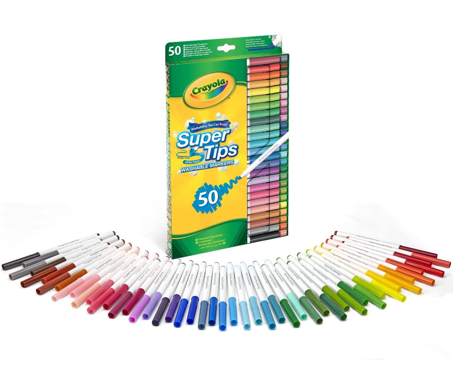 Crayola Crayola Super Tips Markers, Washable Markers, Gift, 50 Count-2 Pack