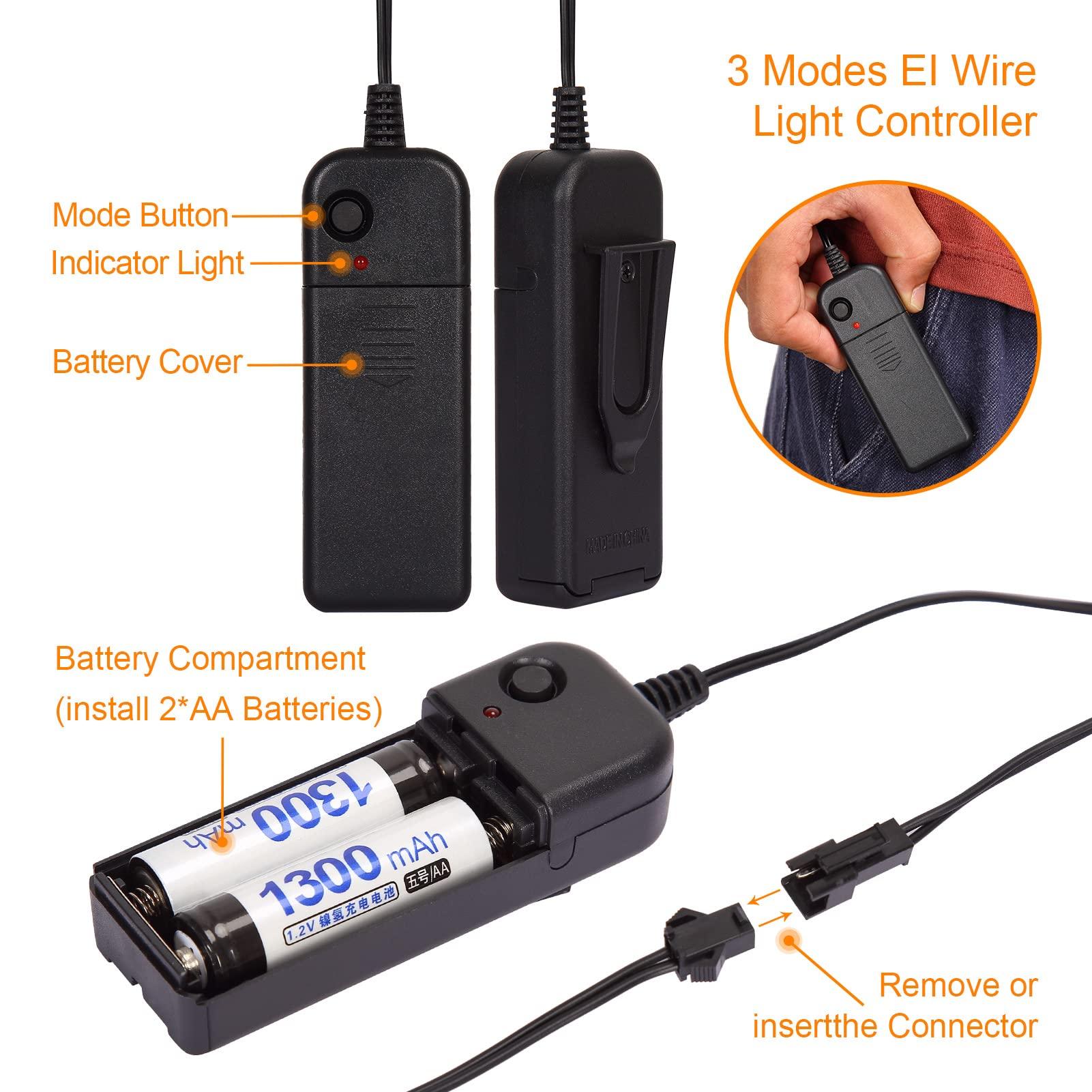 Tackview 2PACK Halloween Led Mask Light Up Scary Mask Purge Mask with 3 Lighting Modes for Halloween Cosplay Costume