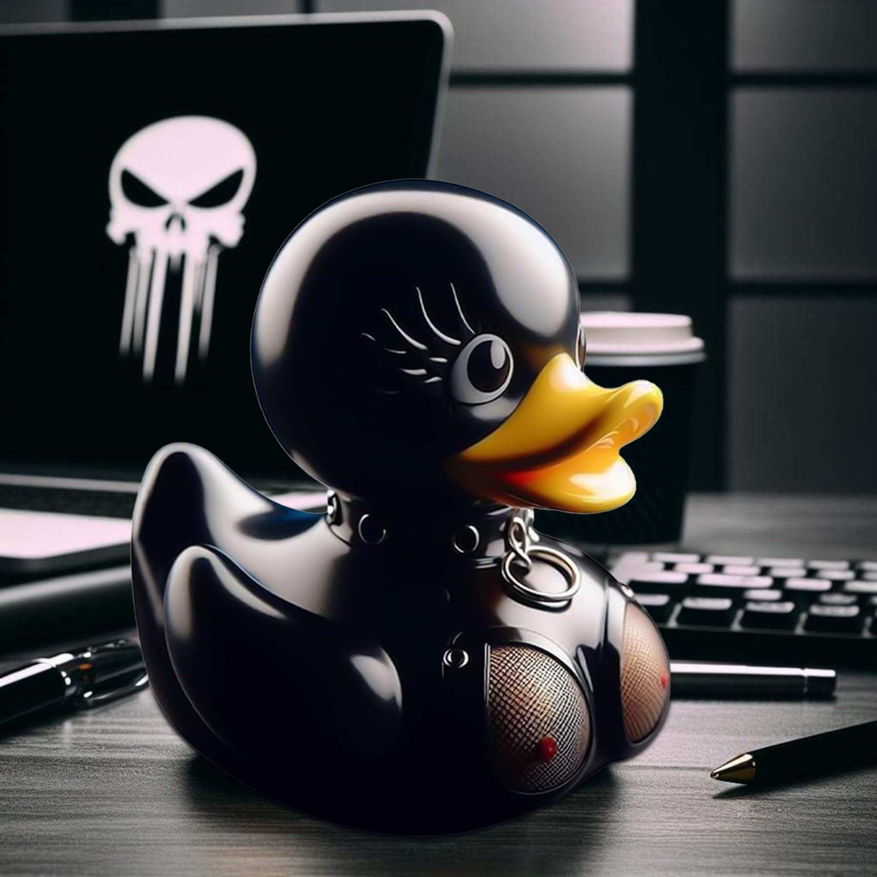 donciety donciety Unique Rubber Duck, Gothic Duck Satanic Duck, Gothic Cyberpunk Resin Punk Ducks, Dancing Duck, Goth Girl Duck, Satanic Duck Gothic Gifts Home Decor New Year\'s Gift (Dancer Duck)