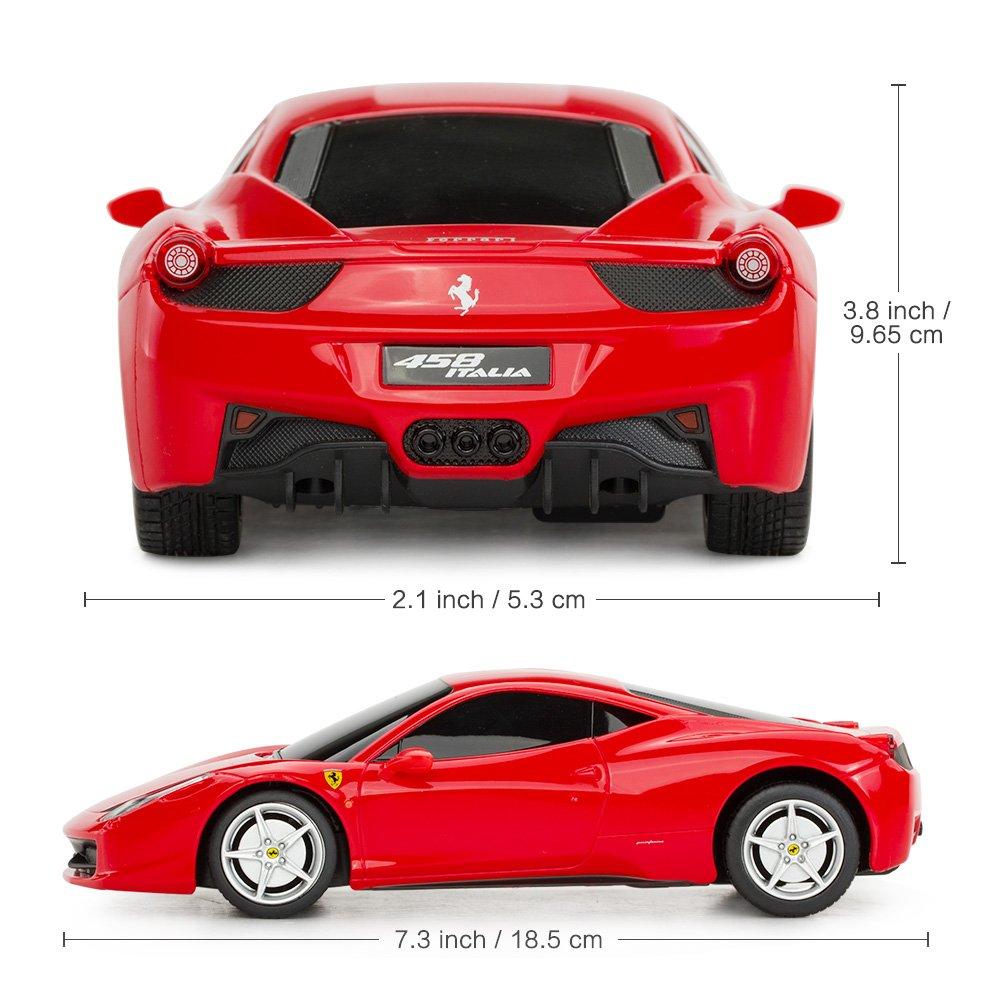 RASTAR RASTAR Ferrari Remote Control Car, 1/24 Scale Ferrari 458 Italia Model Car, Red Ferrari Toy Car