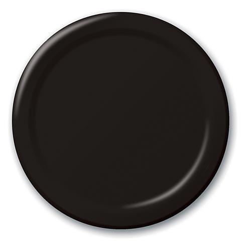 Black plastic plates bulk best sale