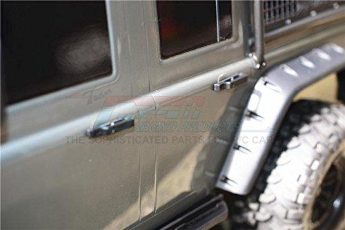 GPM R/C Scale Accessories : Simulation Door Handle (Large) For TRX-4 Trail Defender Crawler - 4Pc Set Black