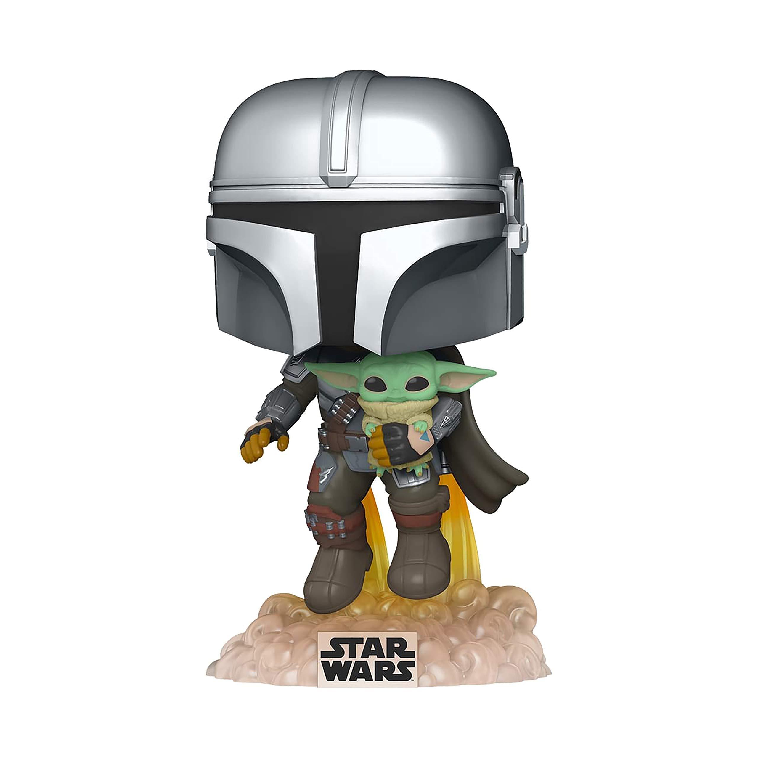 Funko Funko Star Wars: POP! Mandalorian Collectors Set 2 - Mando Flying with Jet Pack, Child in Bag