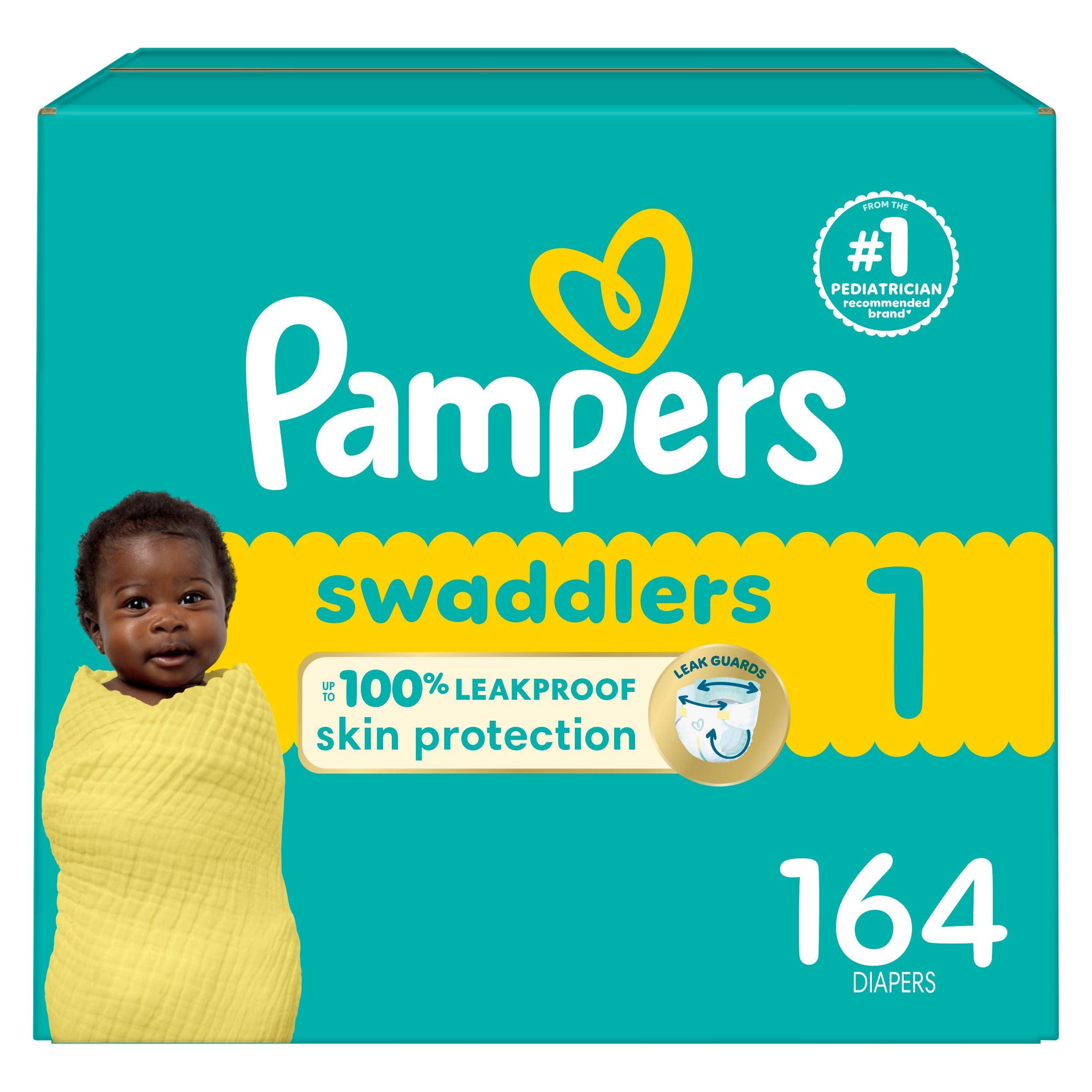 Pampers Pampers Baby Diapers - Swaddlers - Size 1, 164 Count, Ultra Absorbent Disposable Infant Diaper