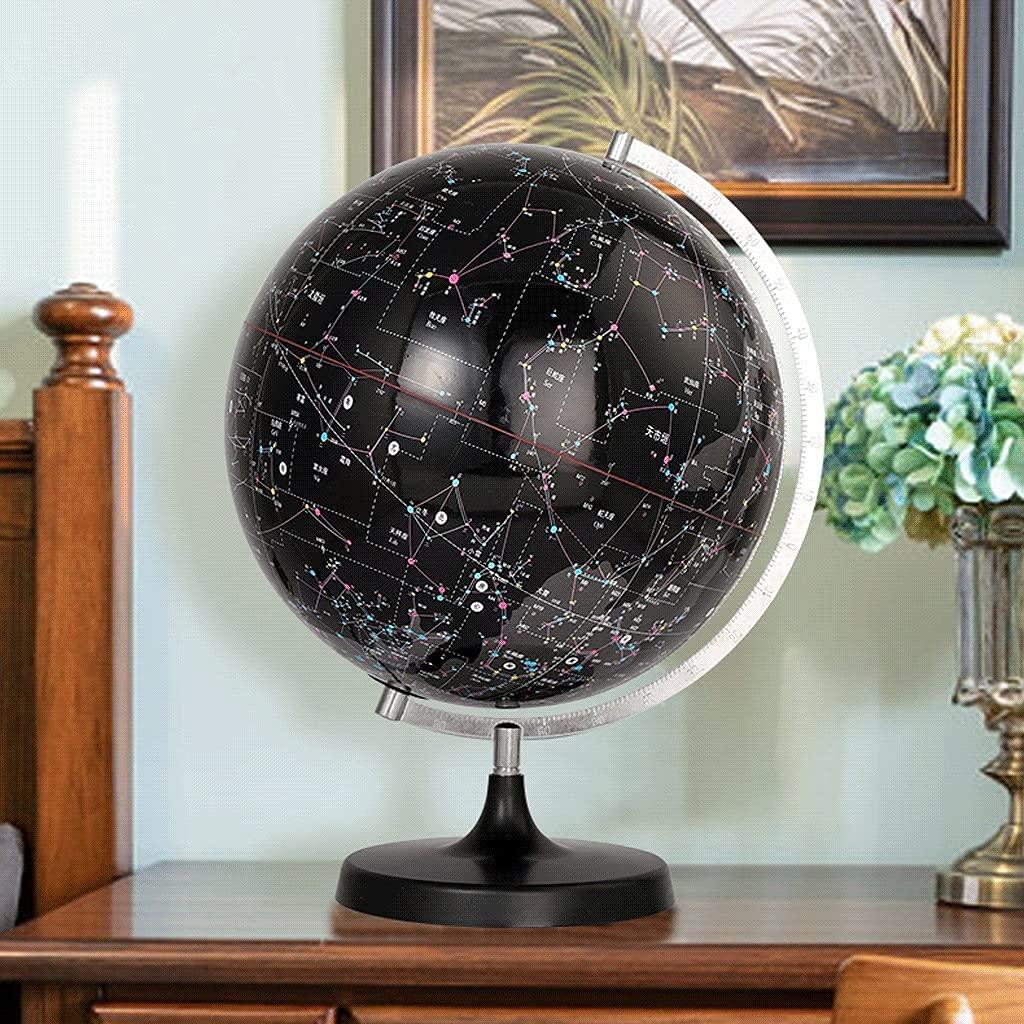 TEmkin TEmkin Constellation Globe 32cm Large Clear Celestial Globe Black with Lighted Light Up Globe Lamp Desk Plastic Celestial Globe for Kids