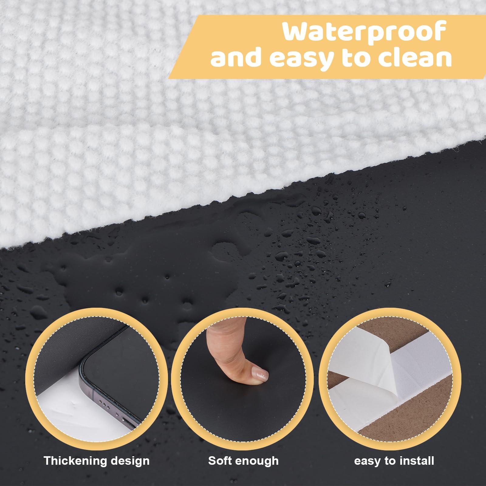 RWBATT RWBATT Anti-Collision Wall Padding for Kids, 11.8 X 11.8 Upholstered Wall Panels Headboard, Peel and Stick 3D Wall Panel, Tatami Nursery Playroom Protection Wall Stickers (Black, 4)