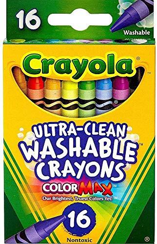 Crayola Crayola Ultra-Clean Washable Crayons (526916), 16 Colors