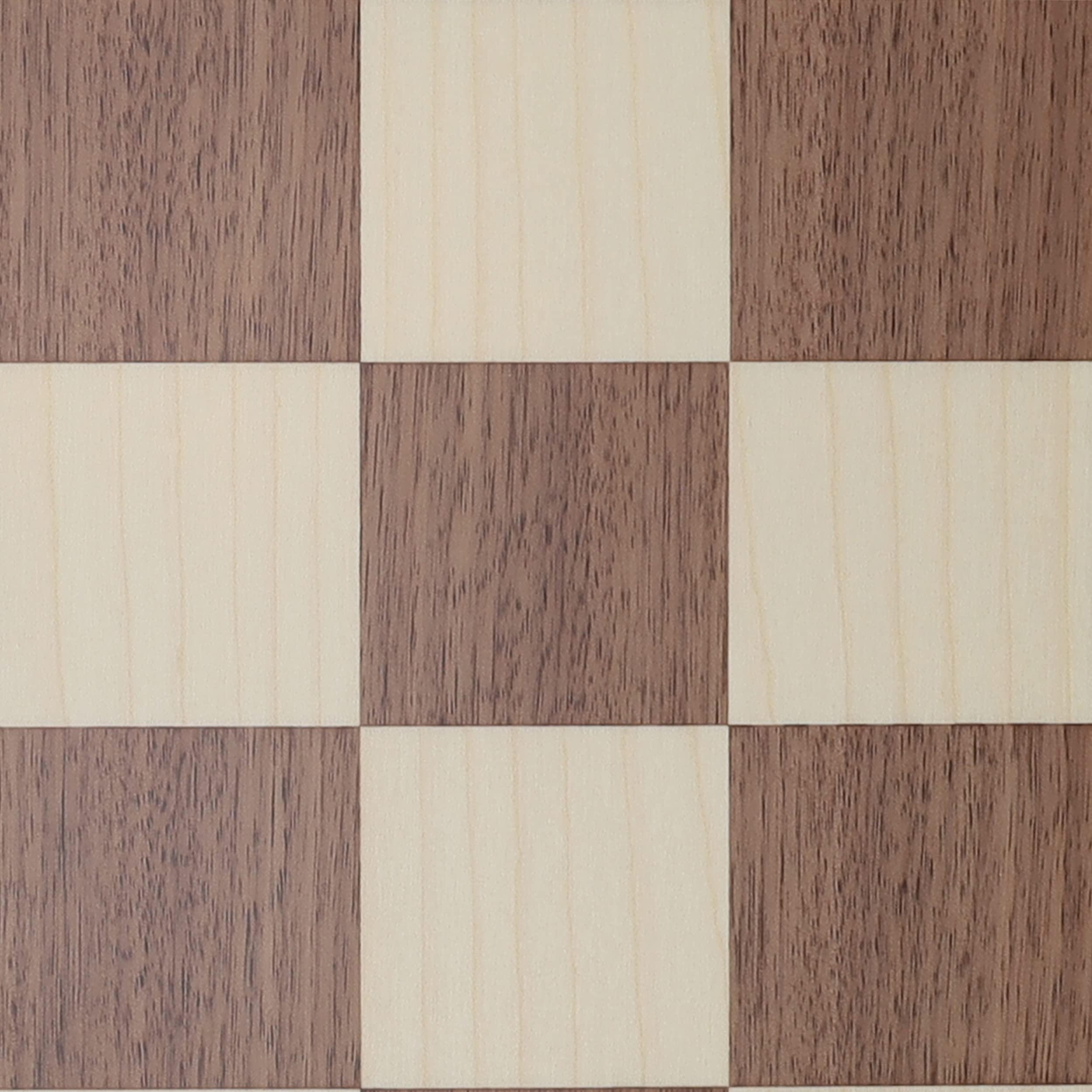 WE Games WE Games Walnut and Sycamore Wooden Chess Board Only 21.25 Inches, Large Chess Board for Adults, Luxury Chessboard with 2.38 Inch Squares, Algebraic Notation