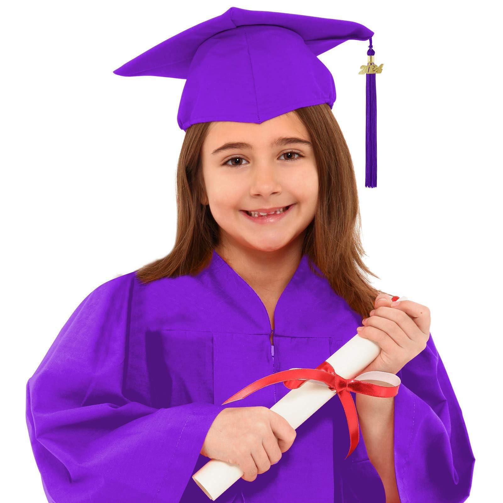 Betadog Betadog Kids Shiny Choir Robes for Church Graduation Gown Costume Robes for Preschool and (Purple, 6-8 Years)