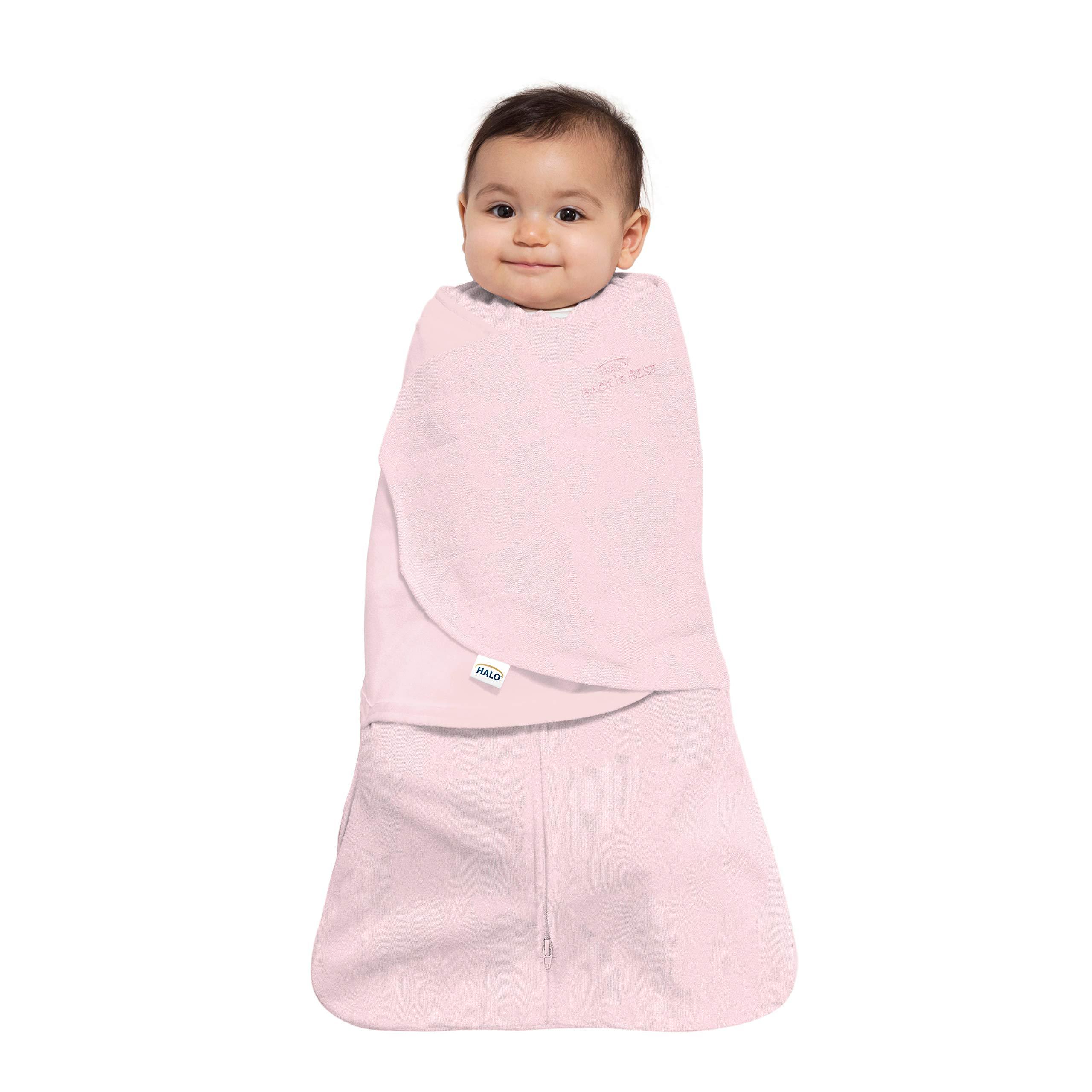 HALO HALO Sleepsack Swaddle 3-6 Months and Wearable Blanket 6-12 Months 100% Organic Cotton 2-Piece Gift Set with Box, TOG 1.5, Strawberry