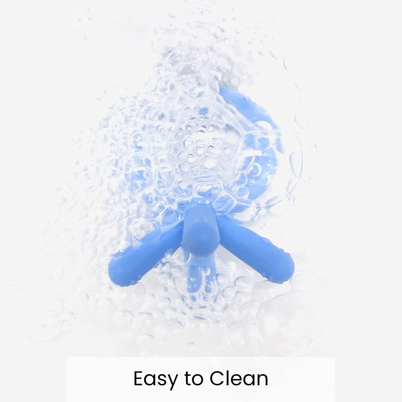 Comotomo Comotomo Silicone Baby Teether, Blue, 1.75x1.75x3 Inch (Pack of 1)