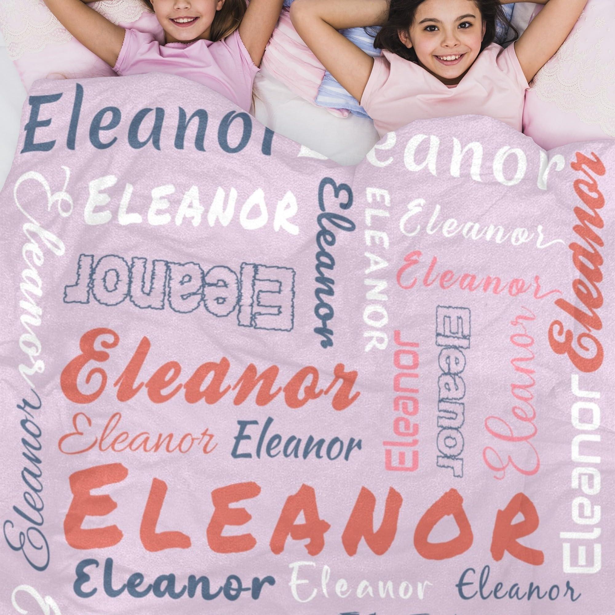Diyrap Diyrap Personalized Blankets Customized Blanket with Name for Adults and Kids Custom Baby Blanket Fleece Throw for Baby Girls and Boys