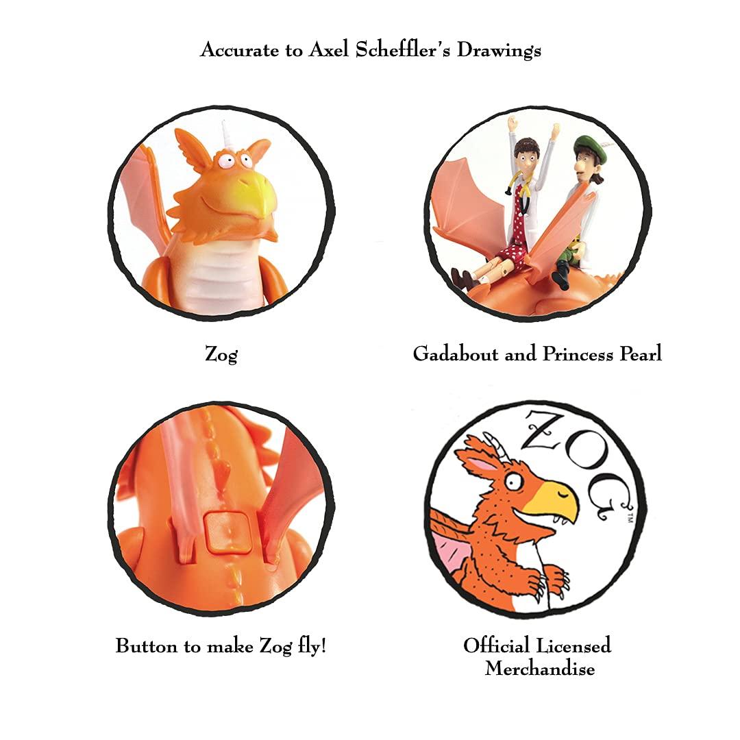 WOW! STUFF WOW! STUFF Zog and The Flying Doctors Story Time Set | Collectable Articulated Character Action Figures | Official Toys and Gifts from The Julia Donaldson Books, TV and Animation Movie Series