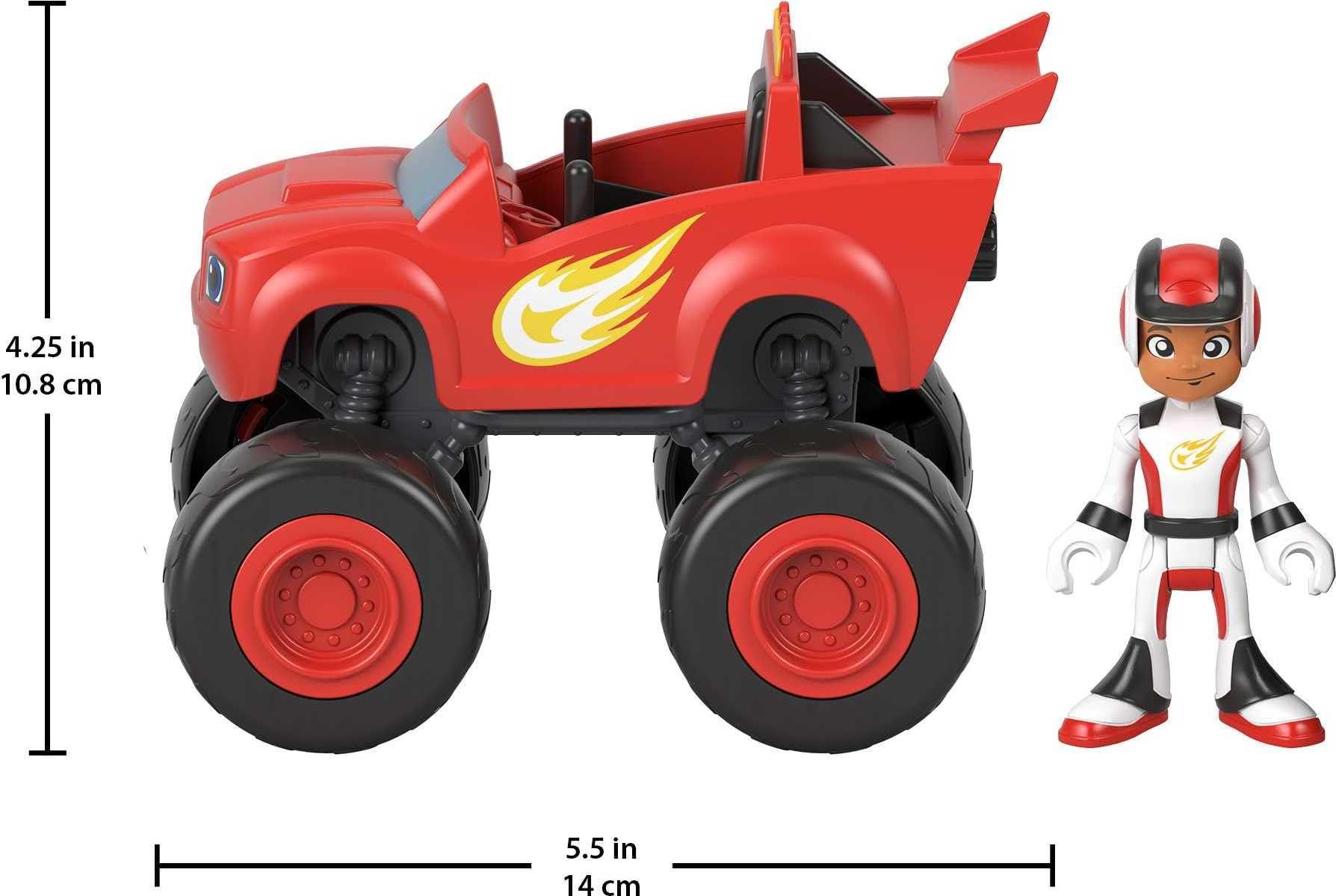 Fisher-Price Fisher-Price Blaze and The Monster Machines Toy Truck & Figure Set, Blaze & AJ, Preschool Racing Play Ages 3+ Years