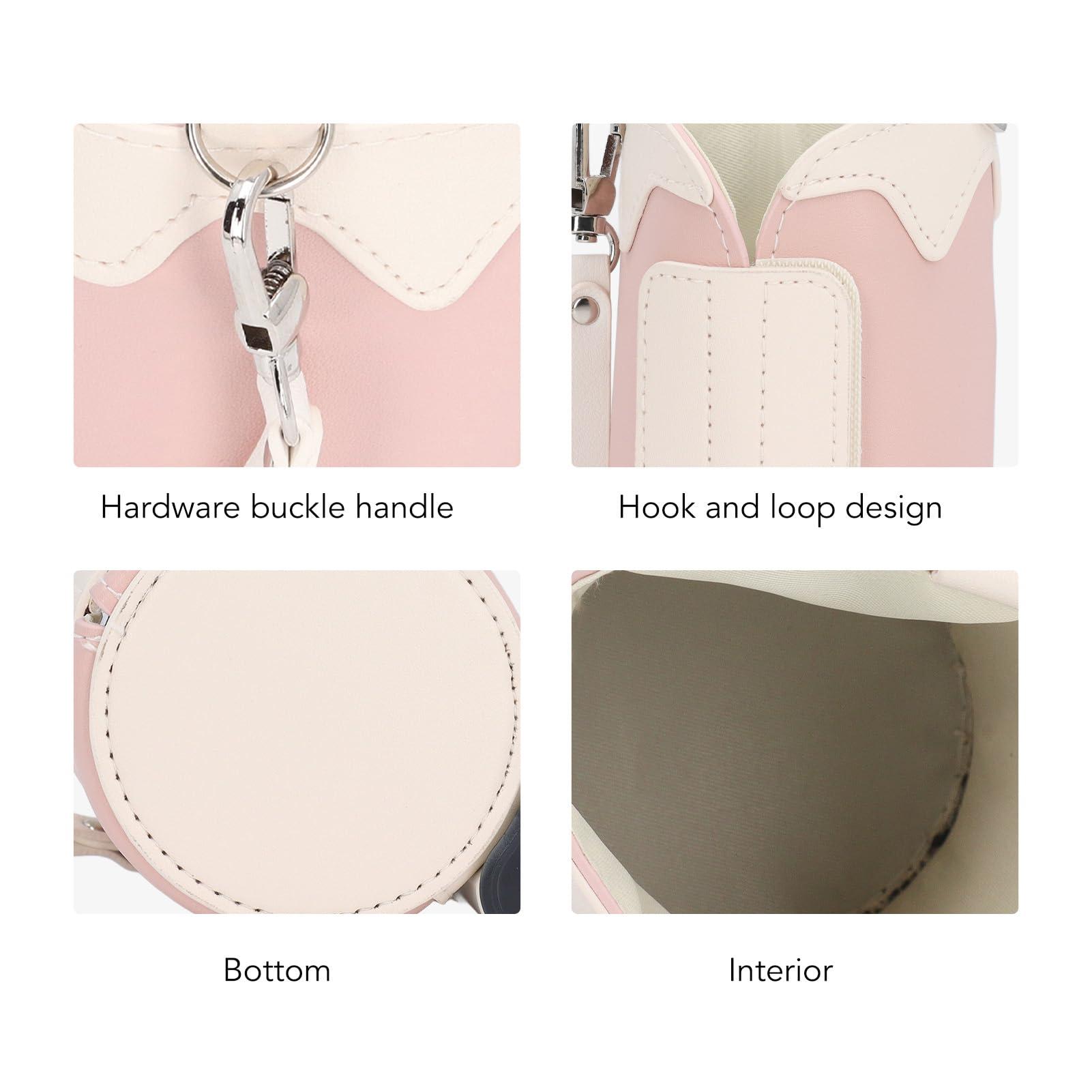 WOHPNLE Adjust Milk Warmer Bag, Baby Bottle Warmer Bag Portable Bottle Warmer Rechargeable Universal Milk Warmer Bag for Travel Home(Pink)