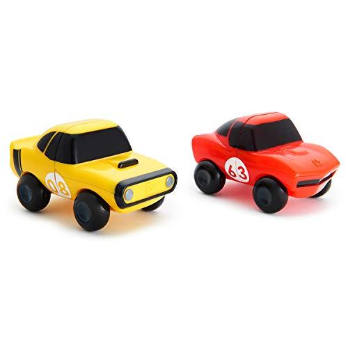 Munchkin Munchkin Magnet Motors Mix and Match Cars Toddler Bath Toy, 2 Pack, Red/Yellow
