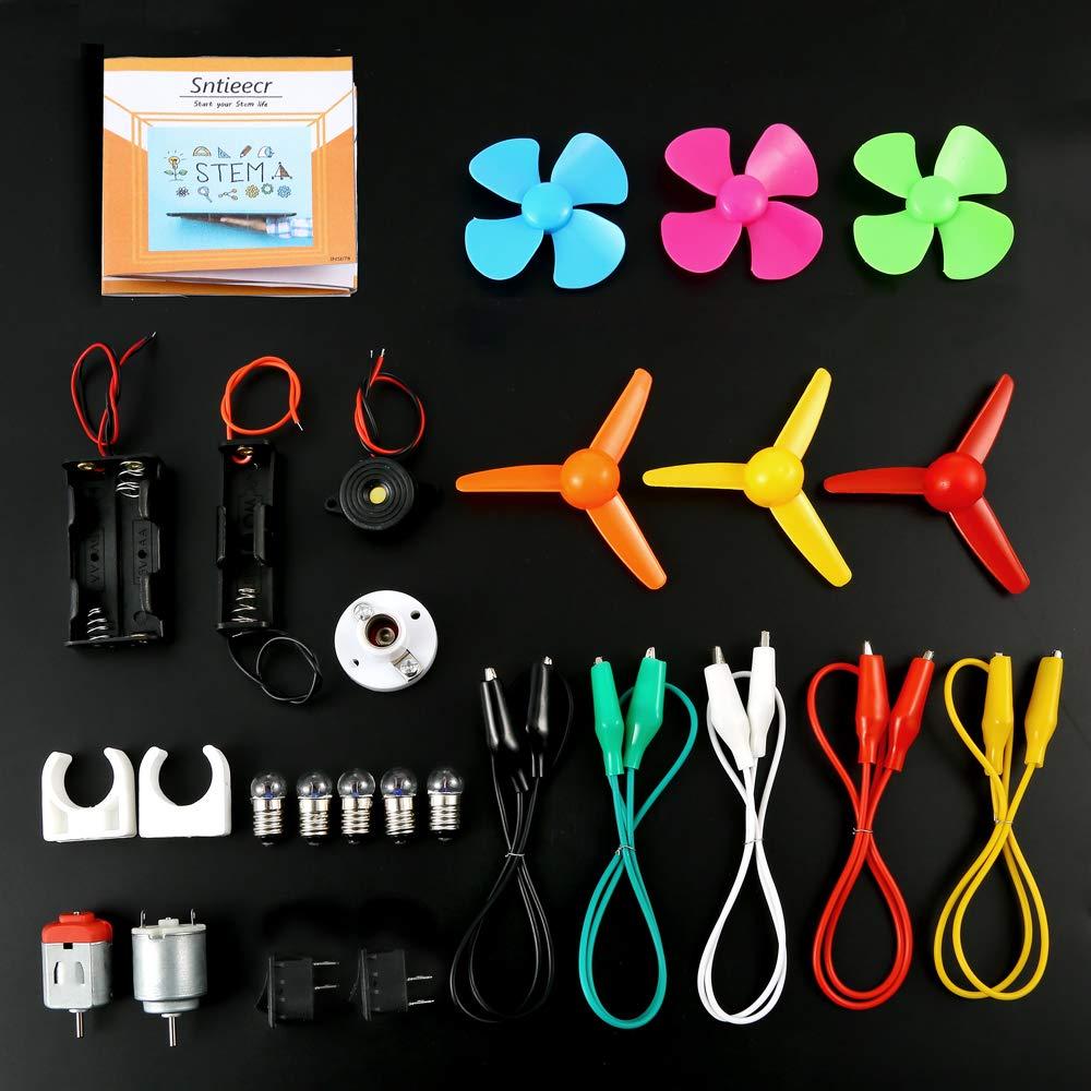 Sntieecr Sntieecr Electric Circuit Motor Kit, Science Experiment Educational Montessori Learning Kits Set for Kids DIY STEM Engineering Project, for Kids