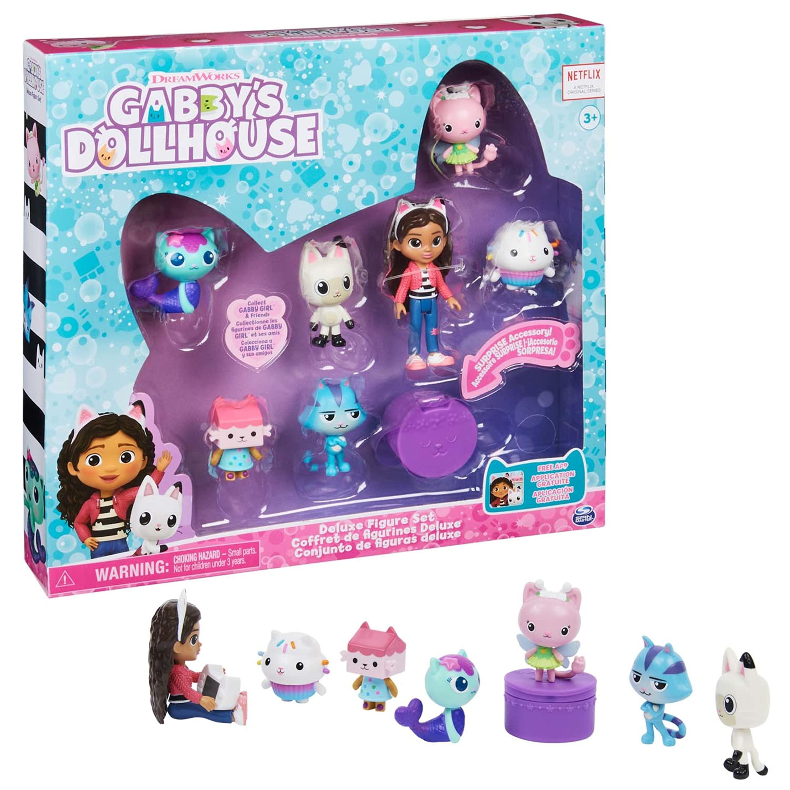 Gabby's Dollhouse Gabby's Dollhouse, Deluxe Figure Gift Set with 7 Toy Figures and Surprise Accessory, Kids Toys for Ages 3 and up