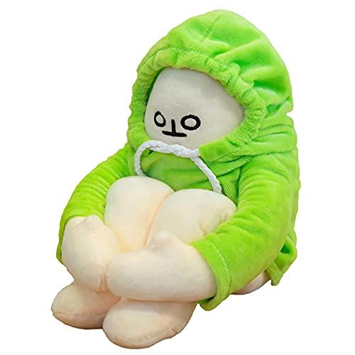 Ahlulu Ahlulu Cute Banana Man Doll, Creative Stuffed Toy with Multiple Funny Poses Adorable Birthday Party Gift for Kids (Green, 16 in)