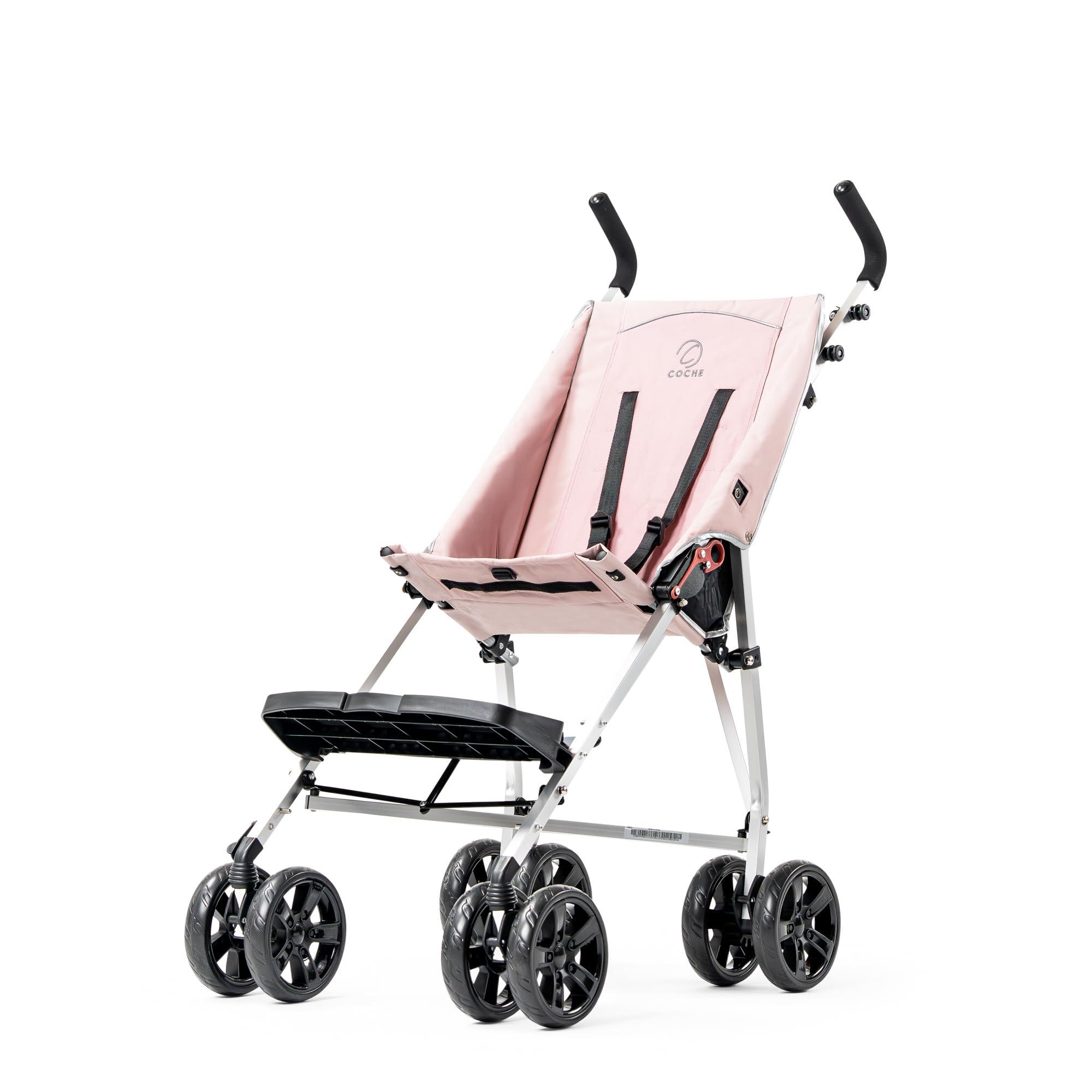 Coche Coche XL Special Needs Stroller, Disability Stroller for Older Child, Larger Size Pushchair, Easy Folding System, Lightweight Aluminum Frame (Pink)