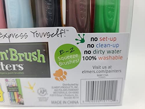 Ohio Trading 3 Pack Of Painters Squeeze \'n Brush Washable Tempera Paint Brushes, Assorted Colors, 12 Count (36 In Total)