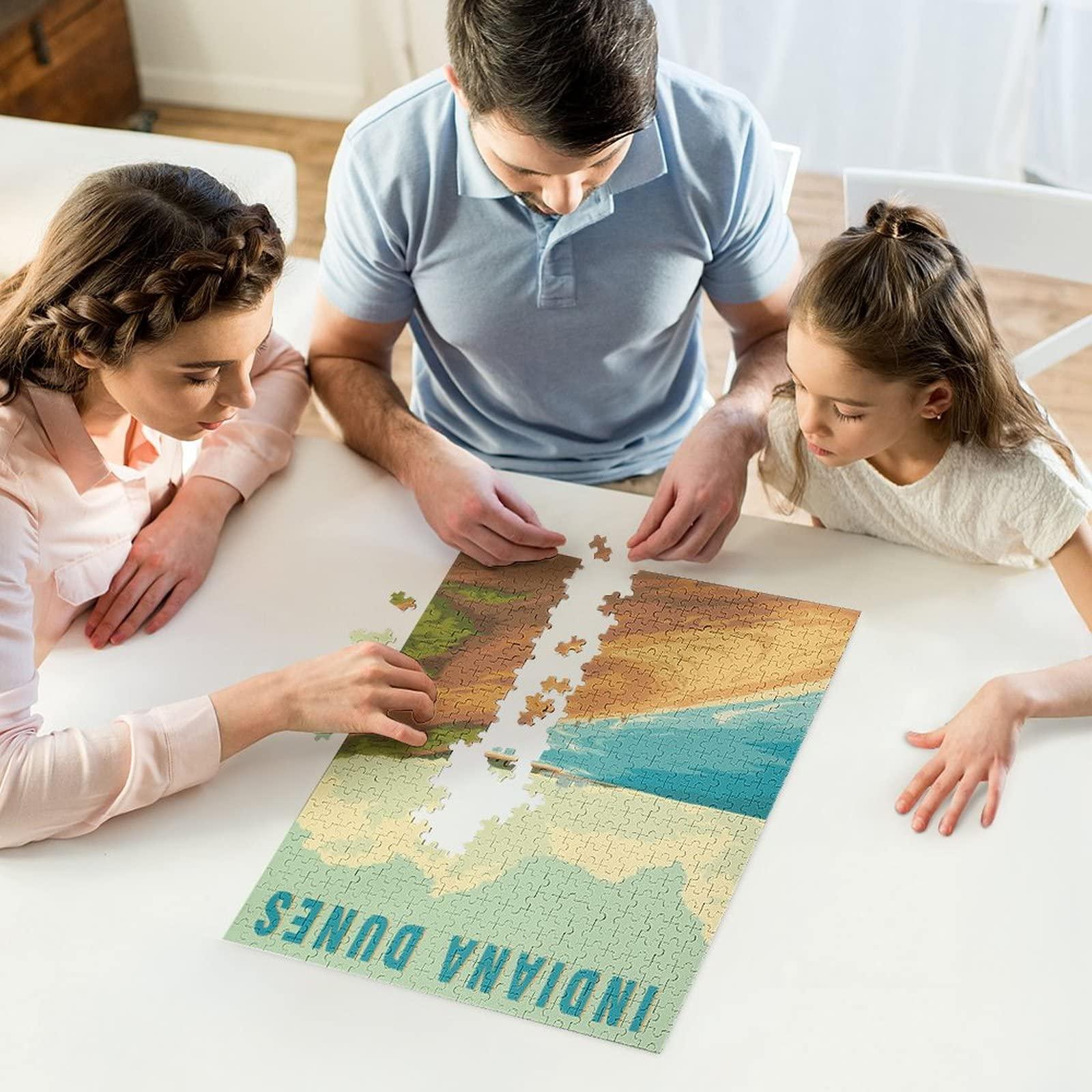 gaeaverse 500/1000pcs Puzzles,US Indiana Dunes National Park Landscape Puzzle,Jigsaw Puzzle for Adults,Home Decoration Gift,Decompression Toys (1000pcs)