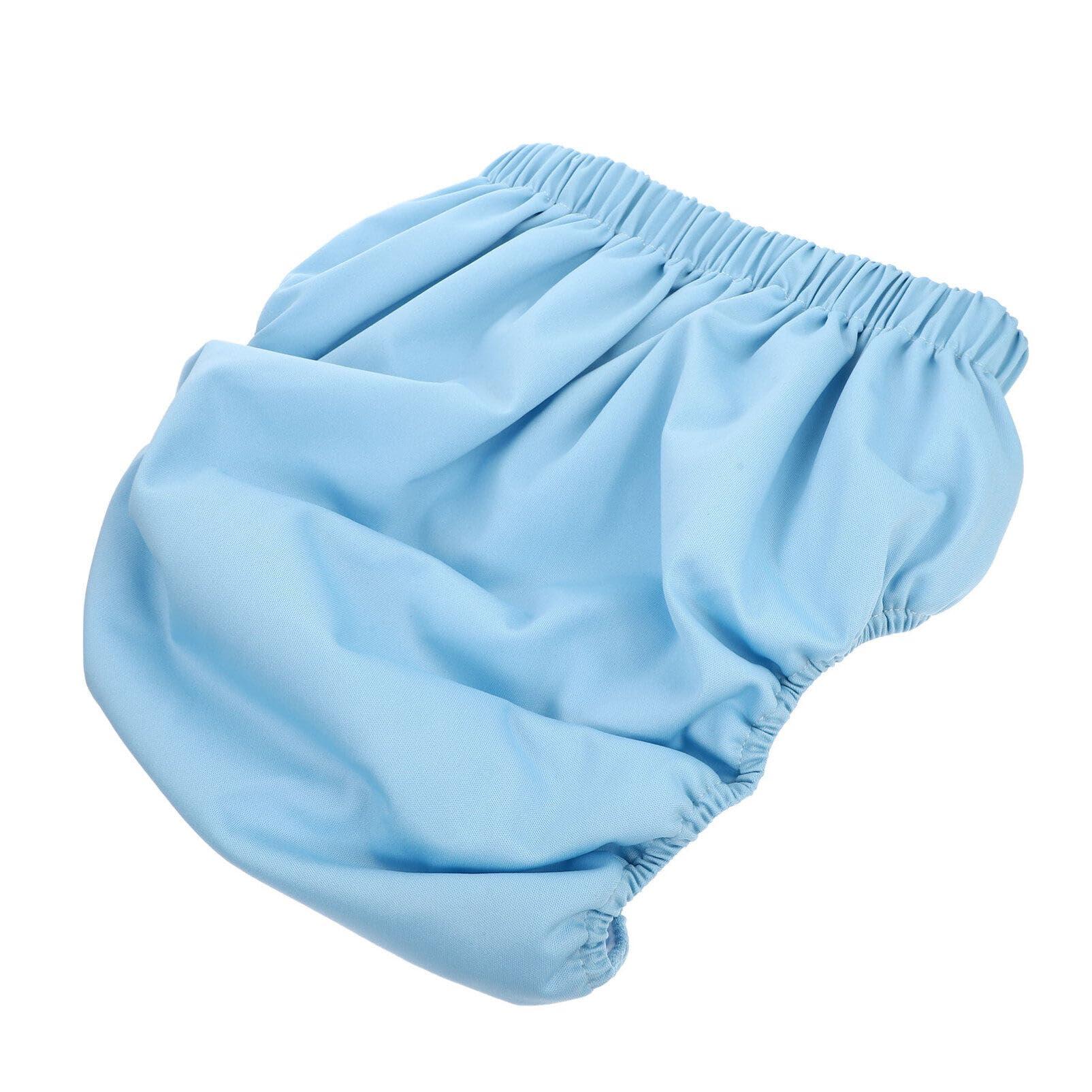JECOMPRIS JECOMPRIS Adult Cloth Diaper Waterproof Nappy Elderly Incontinence Care Nappies Underwear Reusable Washable Overnight Diapers Pants for Disability Seniors Men Women Blue