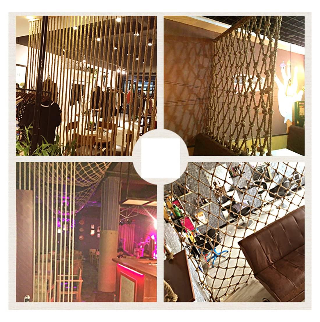 GERYUXA Children Safety Net Baby Fall Protection Safety Netrope Nettingparrot ToyHemp NetTrailer NettingStairway Safety NetProtection NetStair Balcony Protection Net(Size:2x10m(6.6x33ft),Color:Hemp rope net)