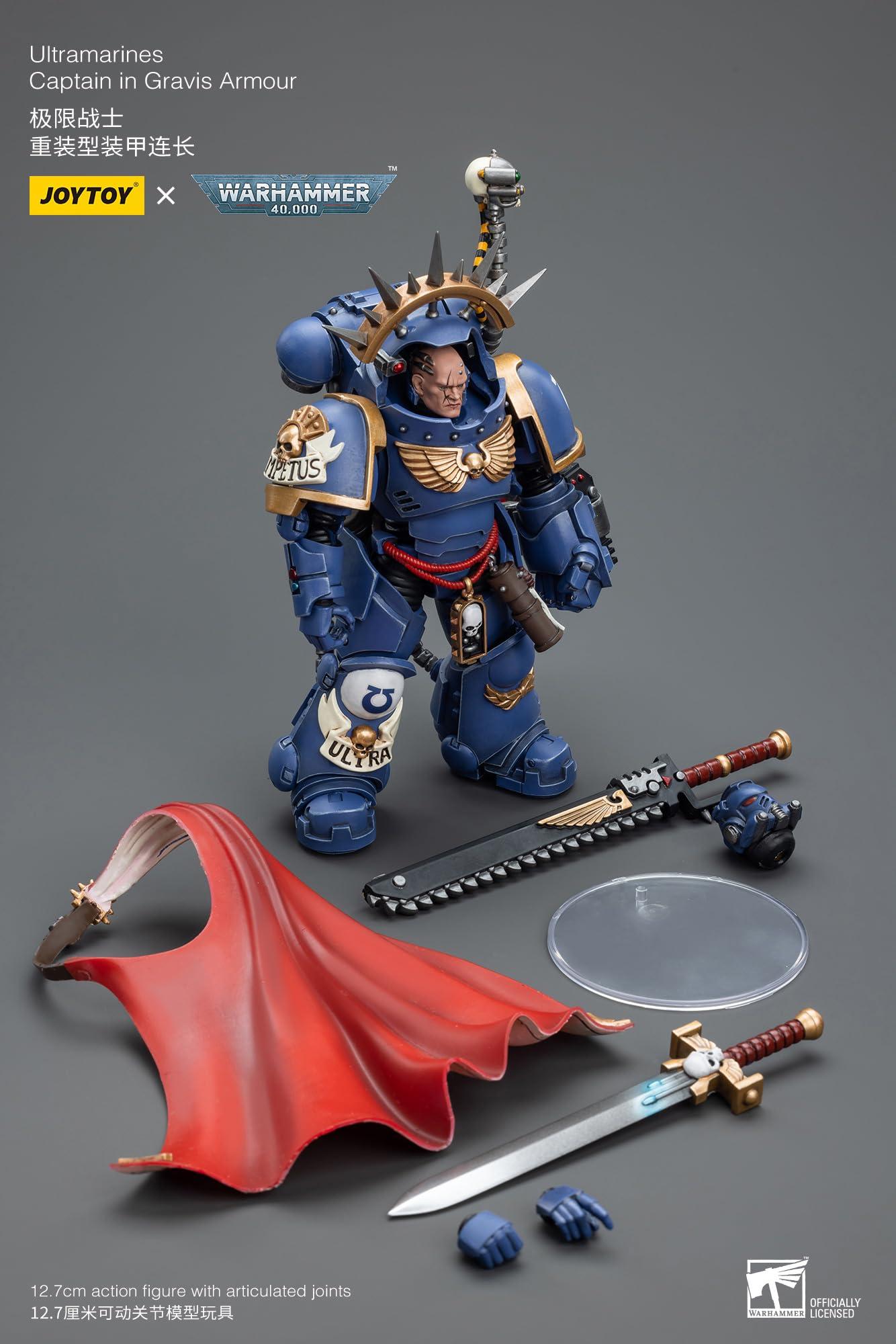 JOYTOY JoyToy Warhammer 40K: Ultramarines Captain in Gravis Armour 1:18 Scale Action Figure