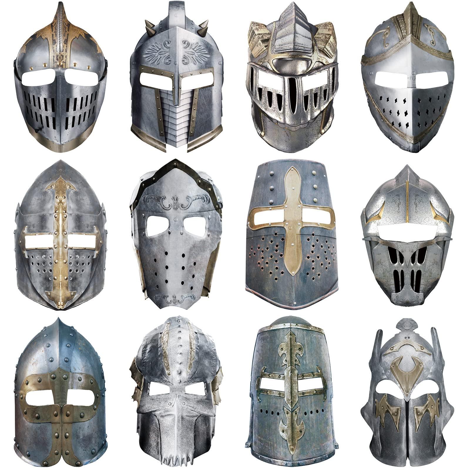 Frienda 12 Pcs Knight Masks for Kids Medieval Frienda