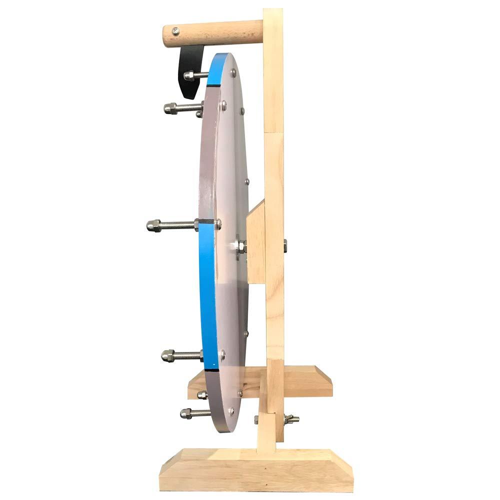 WoodWell WoodWell 16 Inch Tabletop Spinning Prize Wheel w/ Wood Stand | Dry Erase | 10 Customizable Slots | Casino Games | Family Night | Classrooms | with Markers and Eraser