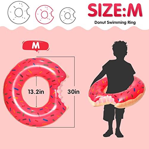 DMAR DMAR Donut Pool Floats Donut Tube Pool Doughnut Pool Float Donut Inflatables Doughnut Floatie Donut Swimming Ring for Beach Pool, 30\", 1Pcs, Pink