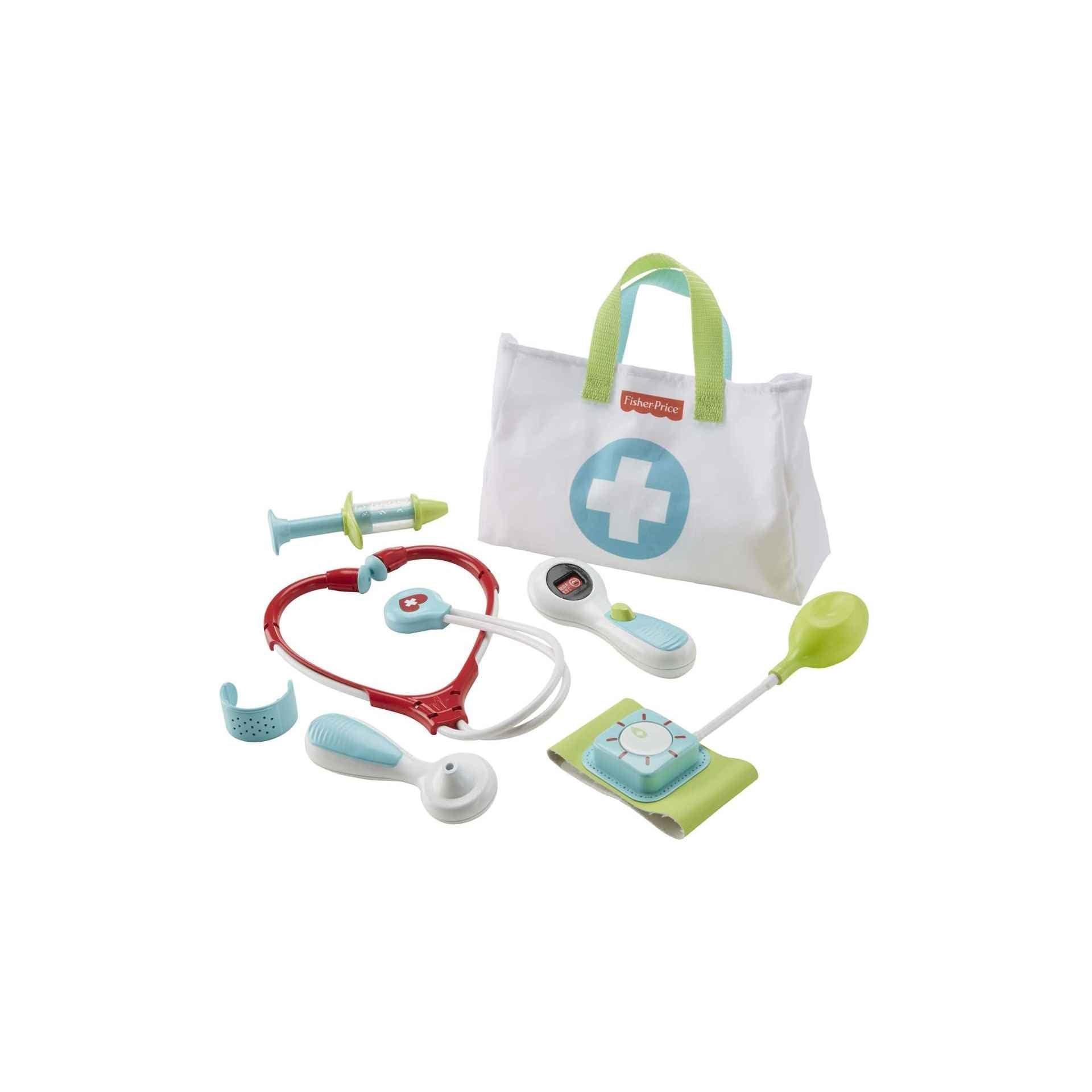 Fisher-Price Fisher-Price Preschool Pretend Play Medical Kit 7-Piece Doctor Bag Dress Up Toys for Kids Ages 3+ Years