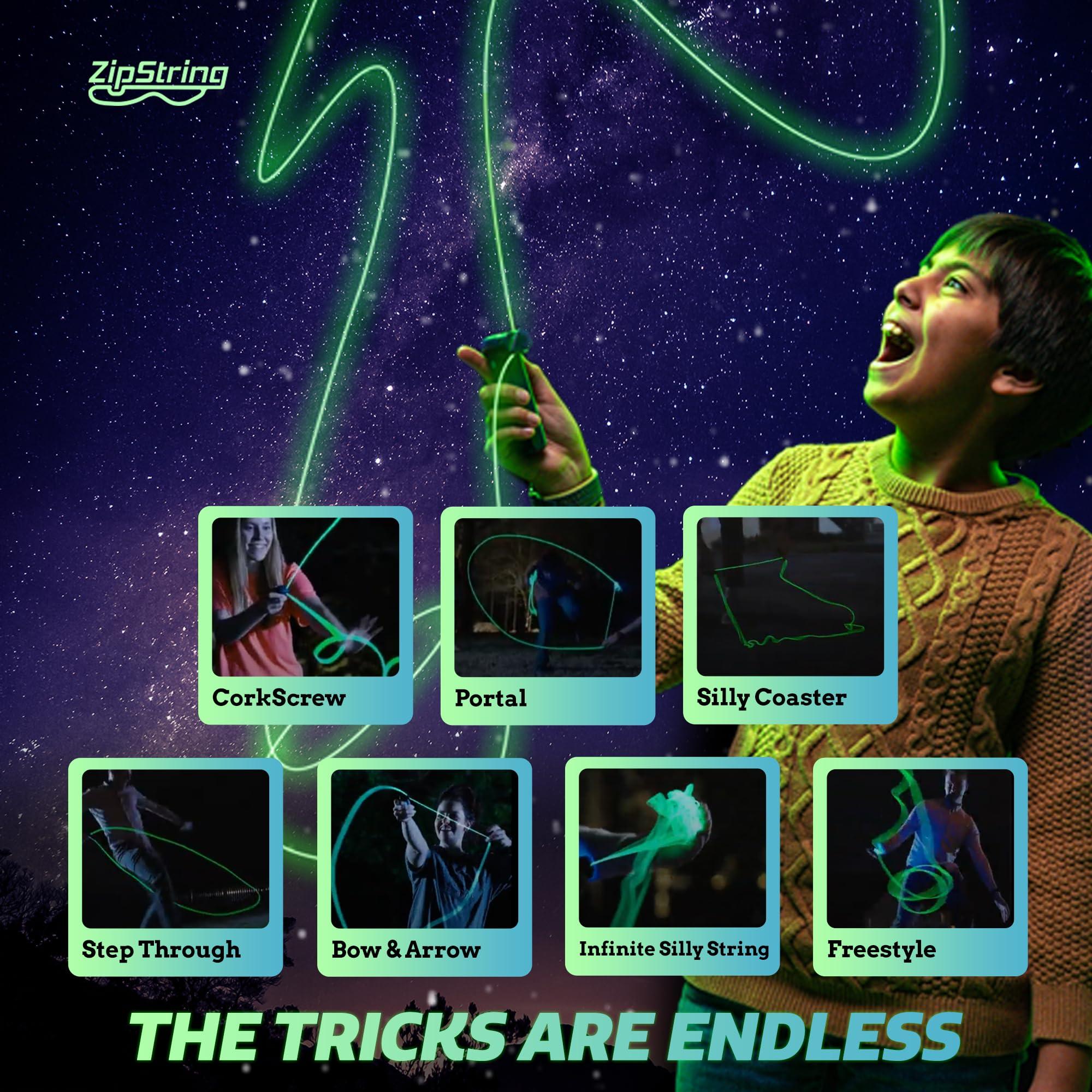 ZipString ZipString Luma - The Patented Glow-in-The-Dark Toy That Flies a Loop of String, Creates Endless Shapes and Tricks Built-in LED for Glowing Fun. Perfect STEM Gift for Kids & Adults. Wonderment Awaits