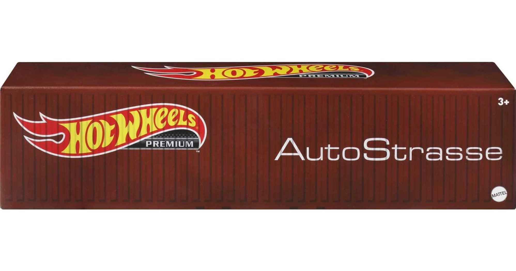 Hot Wheels Hot Wheels Strasse, Autobahn, Autostrasse Container Set, 5 1:64 Scale Cars in Collectible Container, Metal/Metal & RealRiders, for Collectors