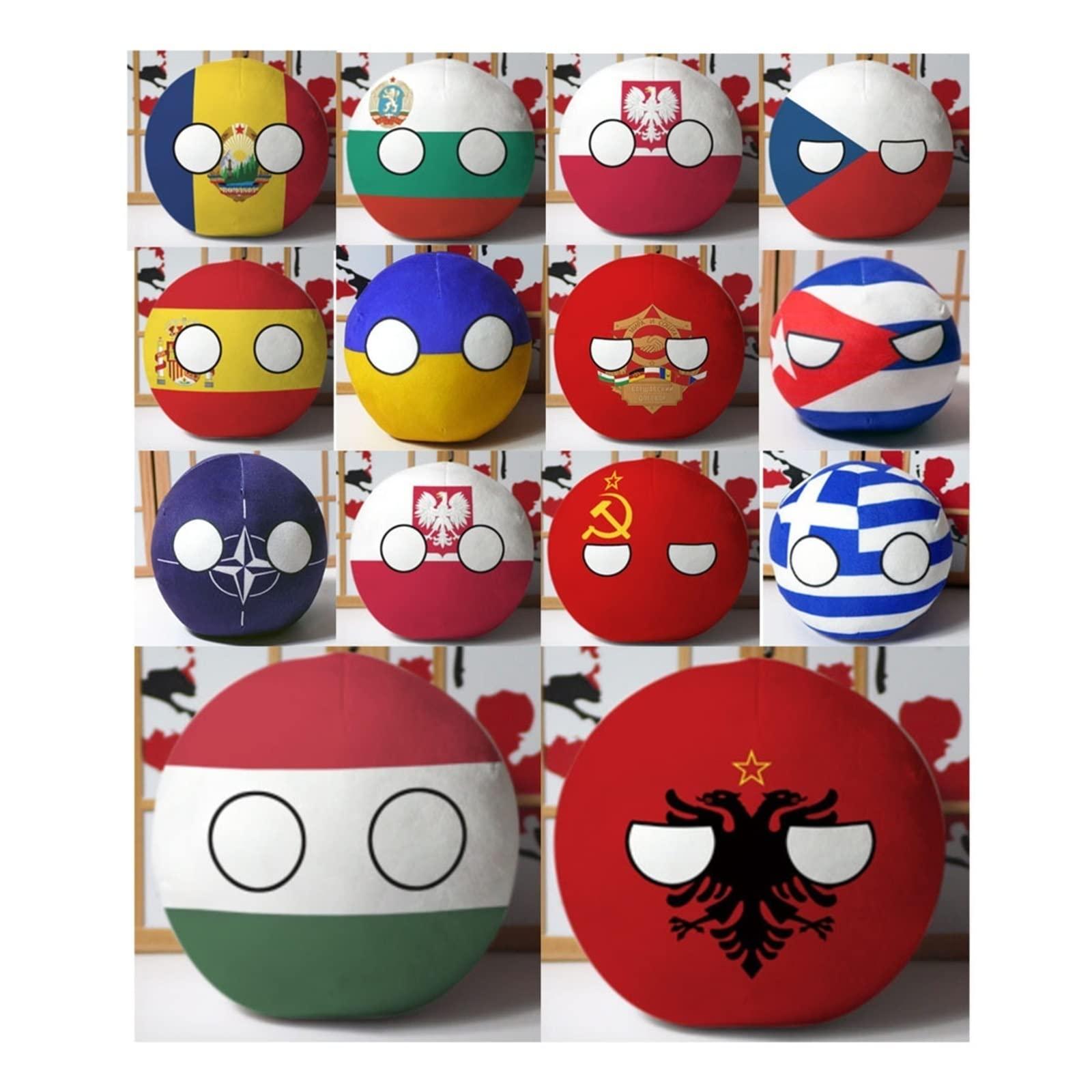 GANGKJDS GANGKJDS Polandball Plush Dolls Australia Poland Brazil Belarus Mexico Portugal Countryball Stuffed Pillow Bag Pendant Cosplay Gift (Color : Soviet China, Size : 20cm)