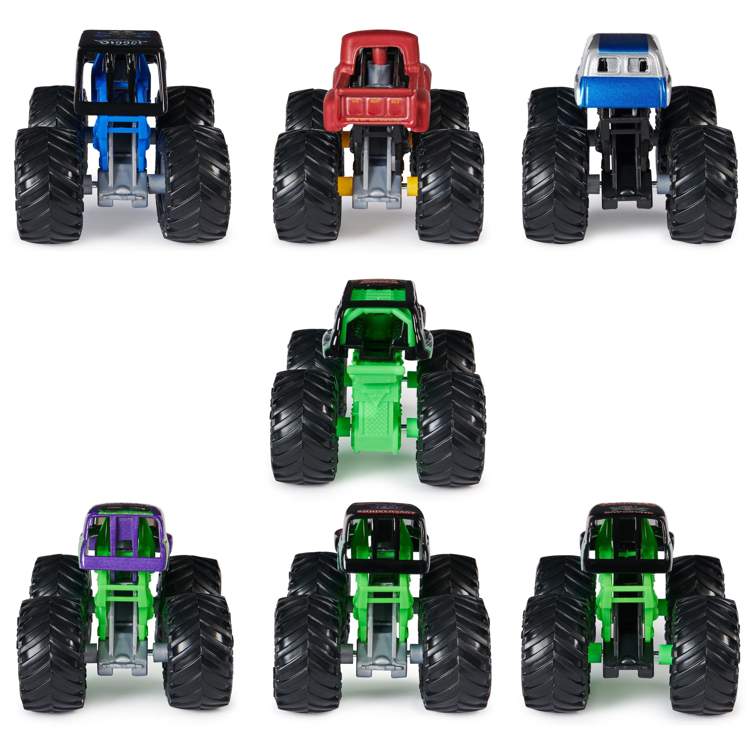 Monster Jam Monster Jam, Grave Digger 40th Anniversary 8-Pack Monster Trucks with Bonus Accessories, 1:64 Scale, Kids Toys for Boys and Girls 3 and up