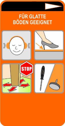 youngschwinnDESIGN 16 Gliders of Hard Rubber with Screw, Black, 28 mm