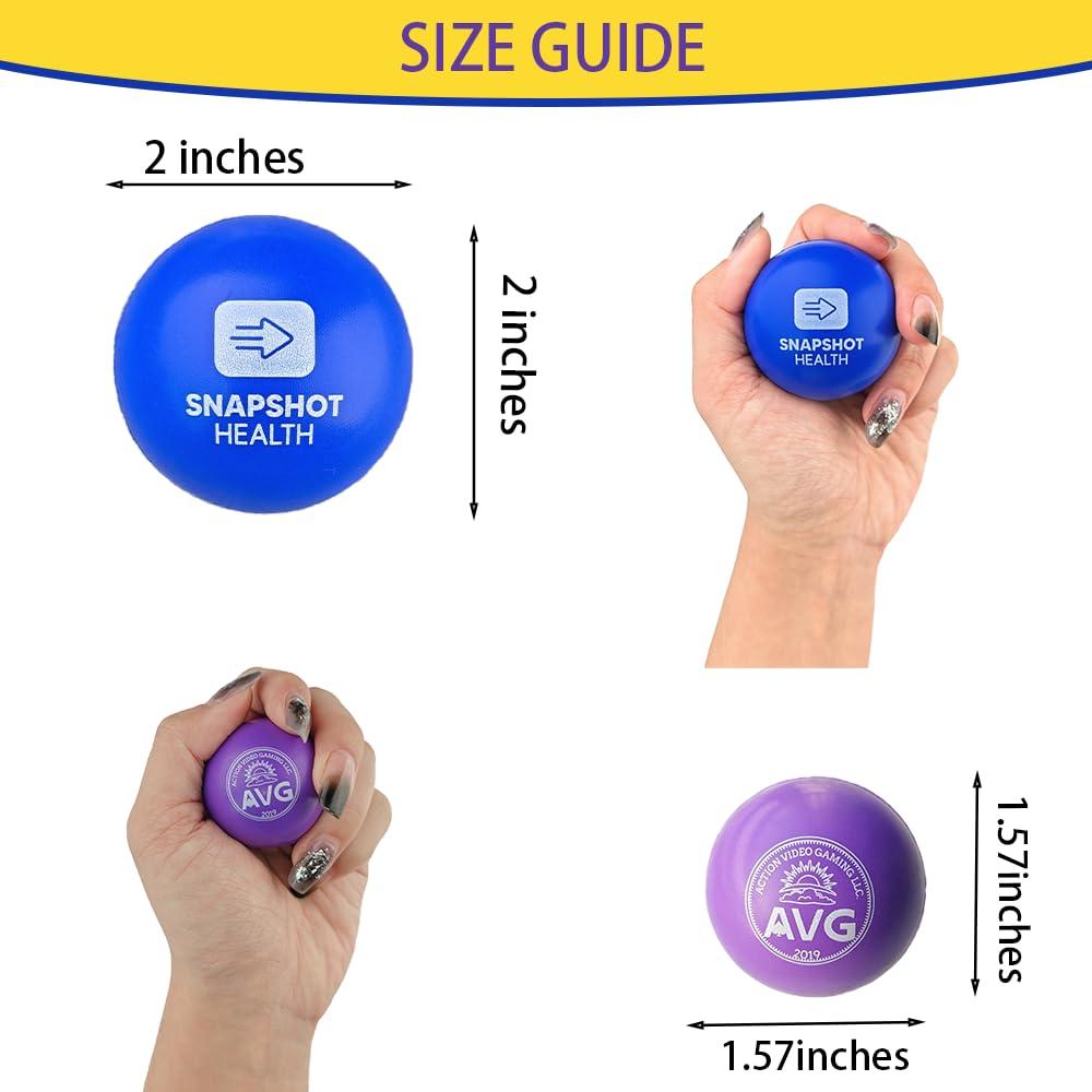 Generic 50PCS Custom Bulk Stress Balls Personalized Stress Ball Customized Promotional Items with Logo/Text/Email//Phone Number/QR Code