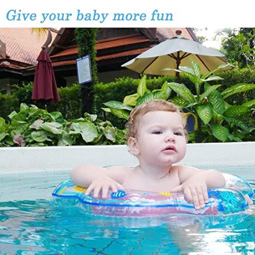 POYLKJGYT Baby Swimming Float Ring,Baby Inflatable Pool Floatie Baby Water Float Infant Swim Pool Rings for Toddler Kid Age 6-48 Months, Bathtub Toys Pool Accessories for Kids Toddlers.Green